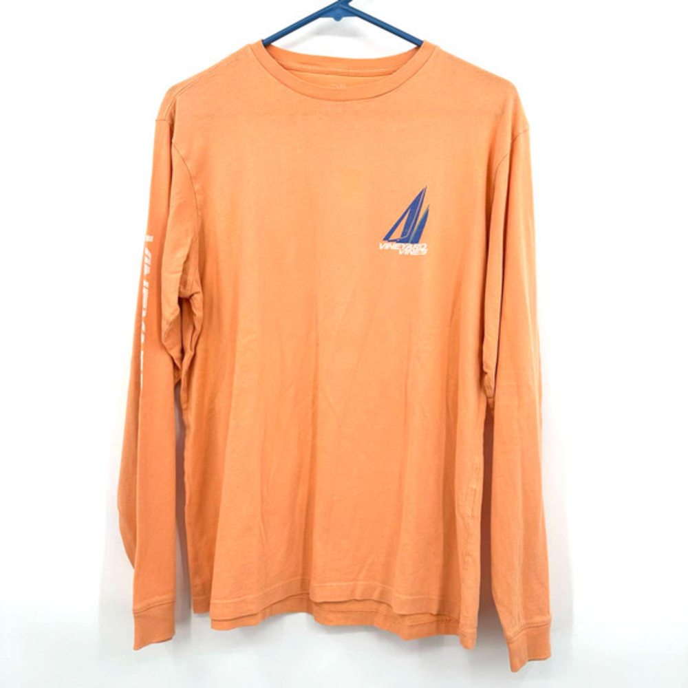 Vineyard Vines size Small orange long sleeve t-shirt sailing‎ print